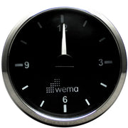 ANALOG SAAT 52 mm KROM/SİYAH WEMA