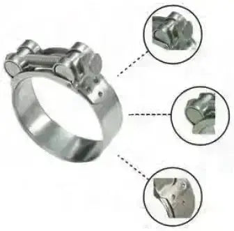 Ağır Hizmet Hortum Kelepçesi, Paslanmaz Inox