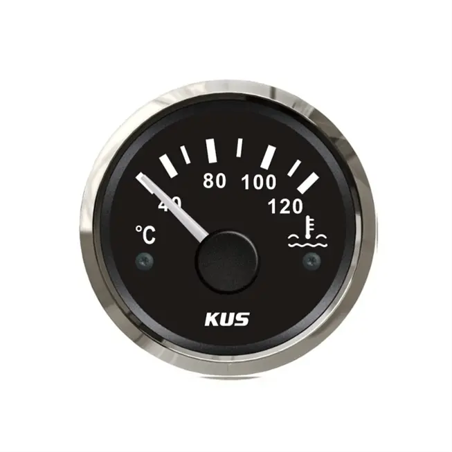 Kus Hararet Göstergesi Siyah 12-24V 52 mm Kus