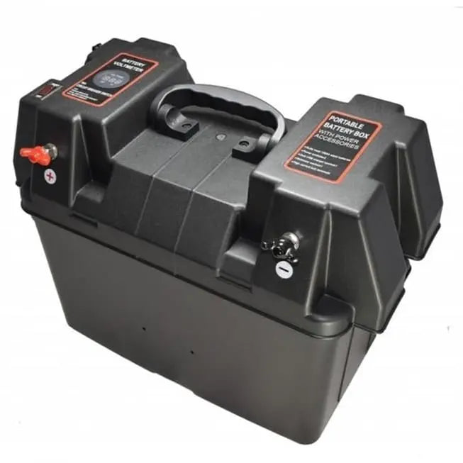 Plastik Akü Kutusu Çakmak+Usb+Voltmetreli Headerbs