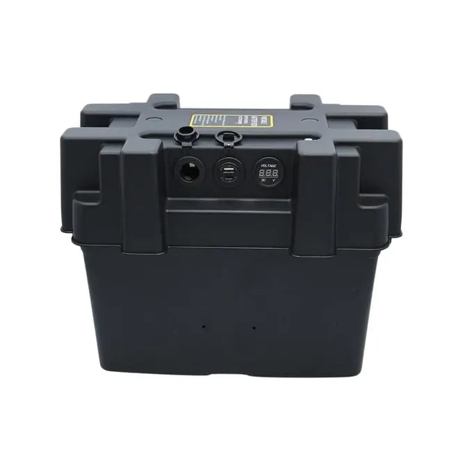 Plastik Akü Kutusu Çakmak+Usb+Voltmetreli ve Bot Şalterli Headerbs