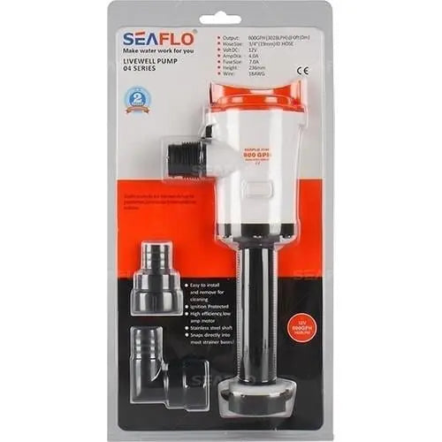 Seaflo Liver (Livar) Pompası 800 gph. Dikey 12 V Seaflo