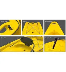 Seaflo Tek Kişilik Kano 125 kg Taşıma Kapasiteli Sarı Mas Mare