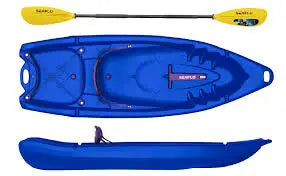 Seaflo Tek Kişilik Yetişkin Kano 125 Kg Kapasiteli Mavi Mas Mare