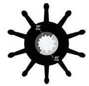 Sherwood Impeller 22000K Genişlik: 110 mm - Ø: 114 mm - 30 ° 10 Dişli Sherwood