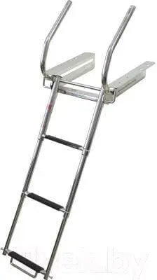 Teleskopik Merdiven 3 Basamaklı Kızaklı Tutamaklı 254x1233mm Marine Town