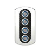 4'lü Krom Switch Panel Sigortalı 52x130 mm Relaxn Marine