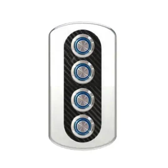 4'lü Krom Switch Panel Sigortalı 52x130 mm Relaxn Marine