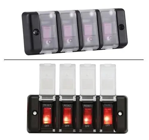 4'lü Switch Panel - Su Geçirmez Kapaklı Relaxn Marine