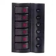 8’li Switch Panel - B.S Otomatik Sigortalı ve Işıklı Ölçüler: 90 mm x 230 mm Mas Mare