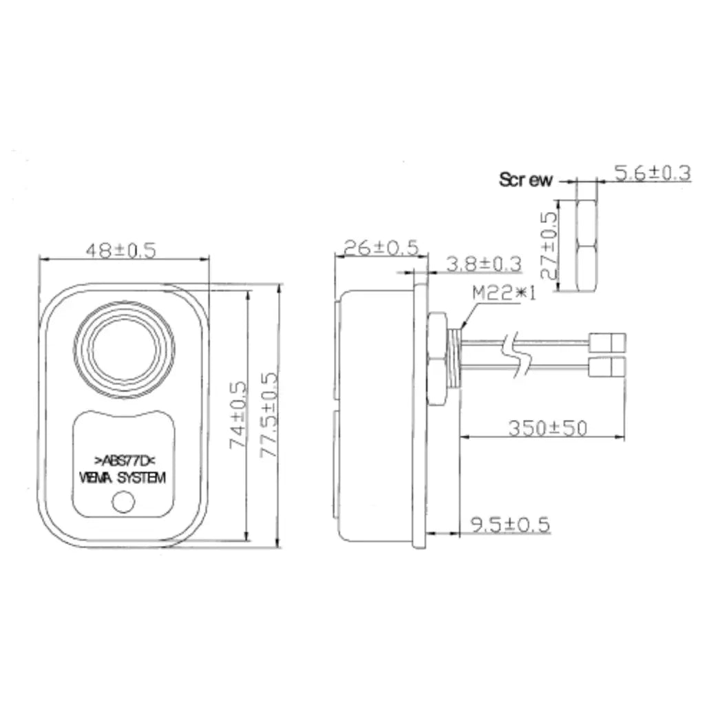 ALARM (BUZZER) 12V - 24V SU GEÇİRMEZ WEMA