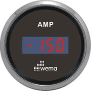 AMPERMETRE ŞÖNTLÜ 52 mm KROM/SİYAH WEMA