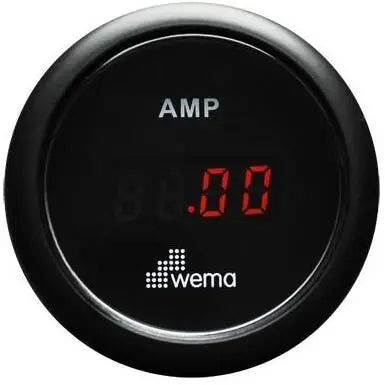 AMPERMETRE ŞÖNTLÜ 52 mm SİYAH/SİYAH WEMA