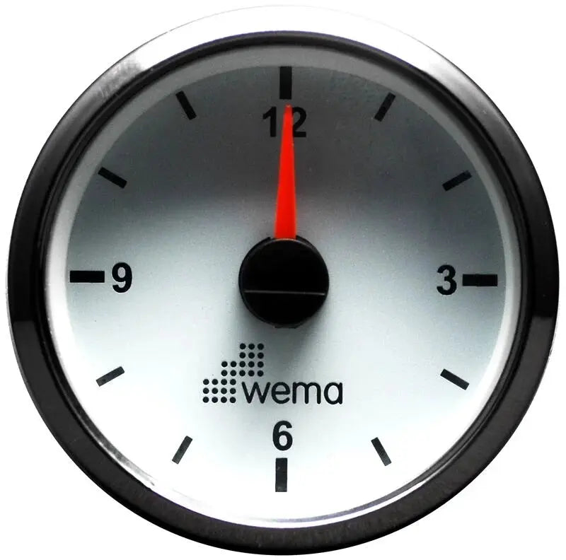 ANALOG SAAT 52 mm KROM/BEYAZ WEMA