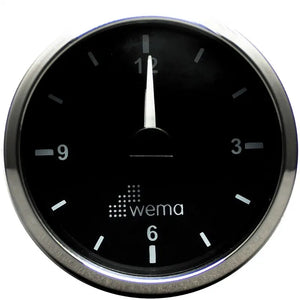ANALOG SAAT 52 mm KROM/SİYAH WEMA