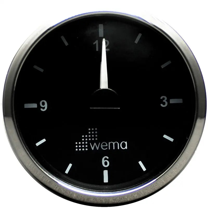 ANALOG SAAT 52 mm KROM/SİYAH WEMA
