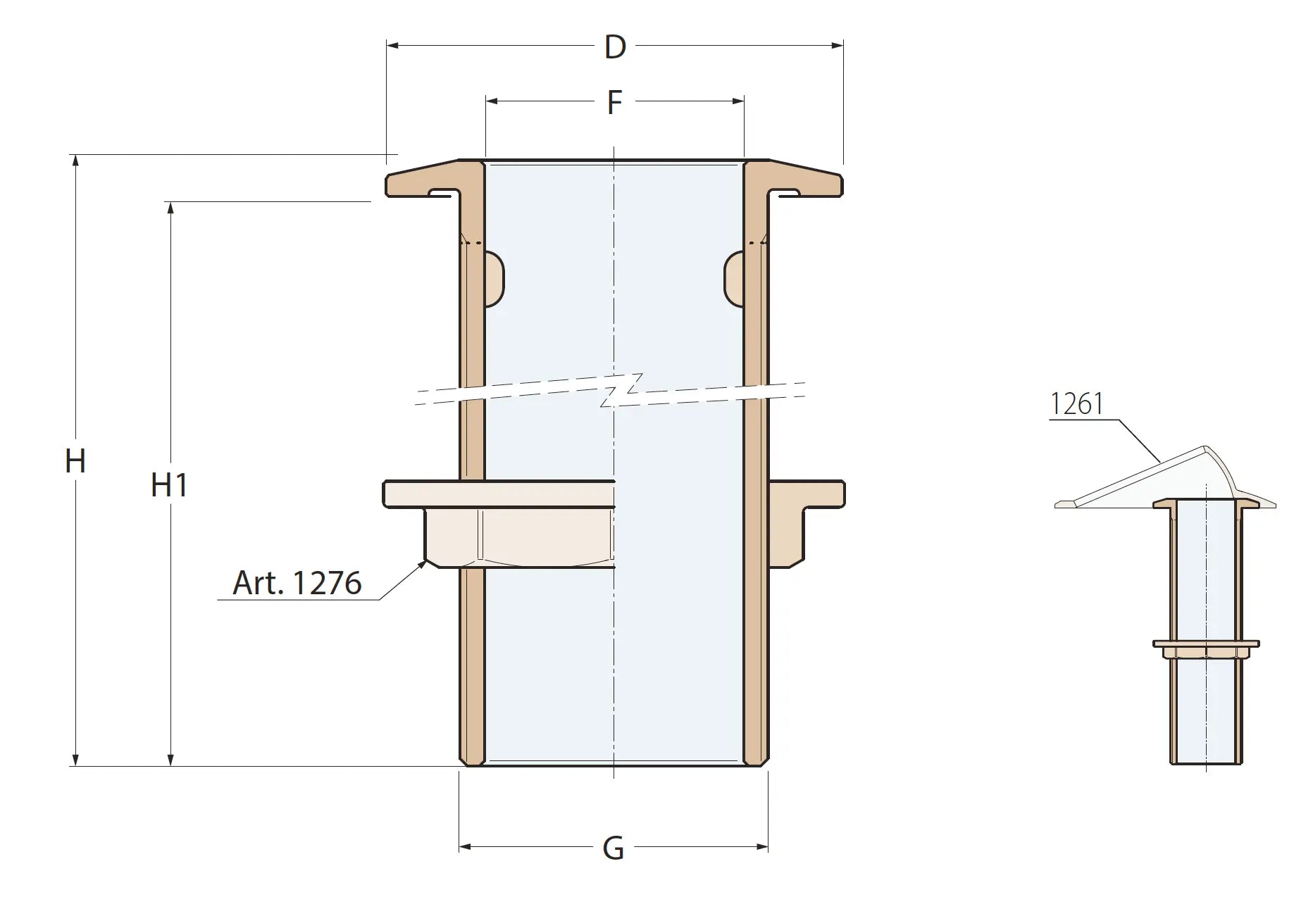 BAĞLANTI KOVANI UZUN 1''1/4 BRONZ GUIDI