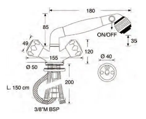 BARKA MUSLUK SPİRALLİ SICAK-SOĞUK -MD3911 Barka
