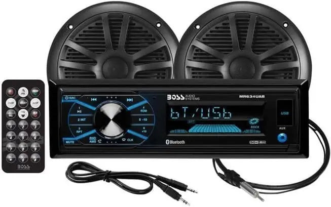 BOSS Audio Systems MCBK634B.6 USB, AUX Girişli Bluetoothlu Hoparlörlü Marin Teyp Seti BOSS Audio
