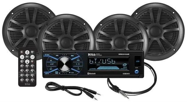 BOSS Audio Systems MCBK634B.64 USB, AUX Girişli Bluetoothlu Hoparlörlü Marin Teyp Seti BOSS Audio