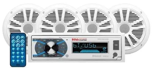 BOSS Audio Systems MCK632WB.64 USB, AUX Girişli Bluetoothlu Hoparlörlü Marin Teyp Seti BOSS Audio