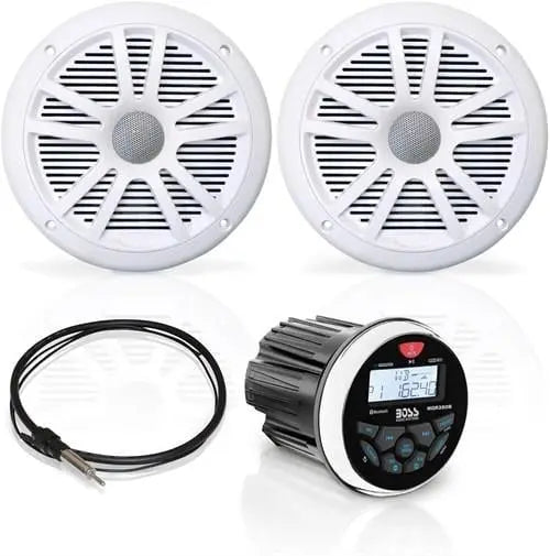 BOSS Audio Systems MCKGB350W.6 USB AUX Girişli Bluetoothlu Hoparlörlü Marin Teyp Seti BOSS Audio