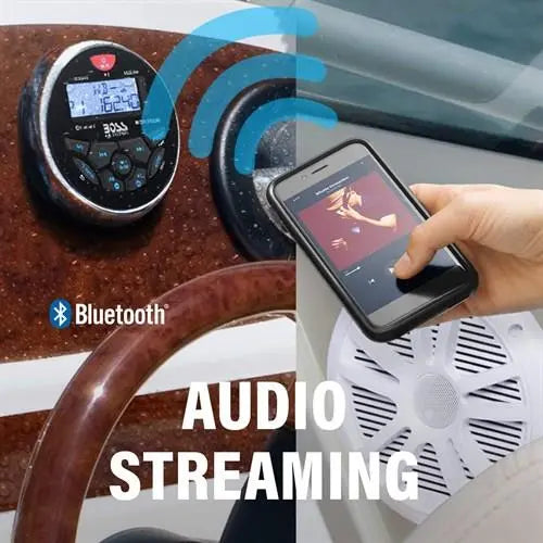 BOSS Audio Systems MCKGB350W.6 USB AUX Girişli Bluetoothlu Hoparlörlü Marin Teyp Seti BOSS Audio