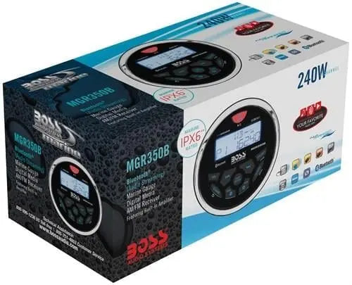 BOSS Audio Systems MGR350B AUX USB Girişli Bluetoothlu Marin Teyp BOSS Audio