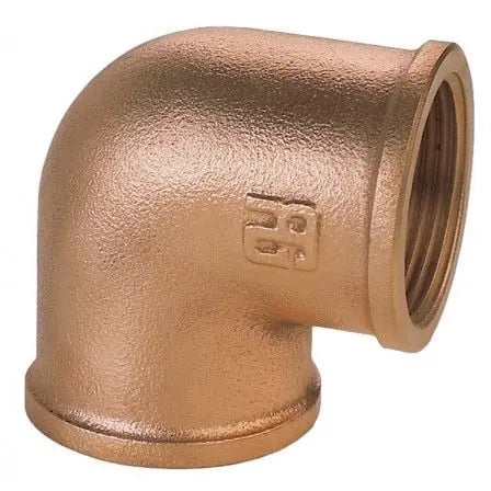 BRONZ 90° DİŞİ-DİŞİ DİRSEK 4'' GUIDI