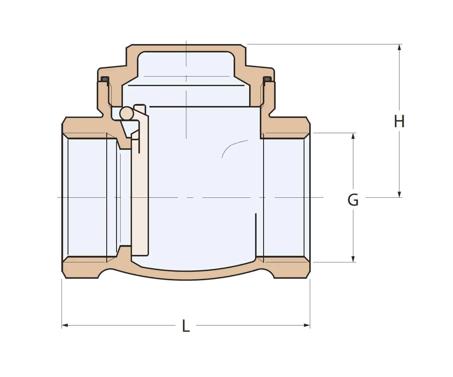BRONZ ÇALPARA ÇEKVALF 1.1/2'' GUIDI