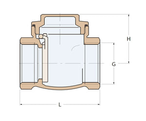 BRONZ ÇALPARA ÇEKVALF 1.1/2'' GUIDI