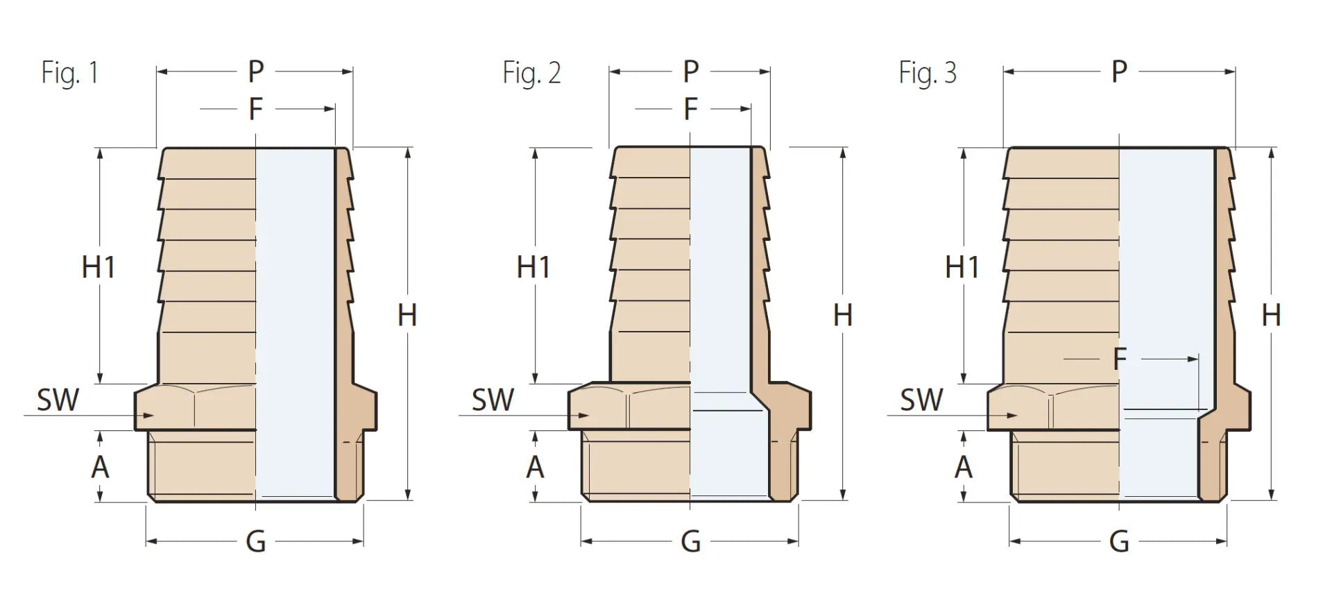 BRONZ ERKEK HORTUM REKORU 1''1/4x38 GUIDI