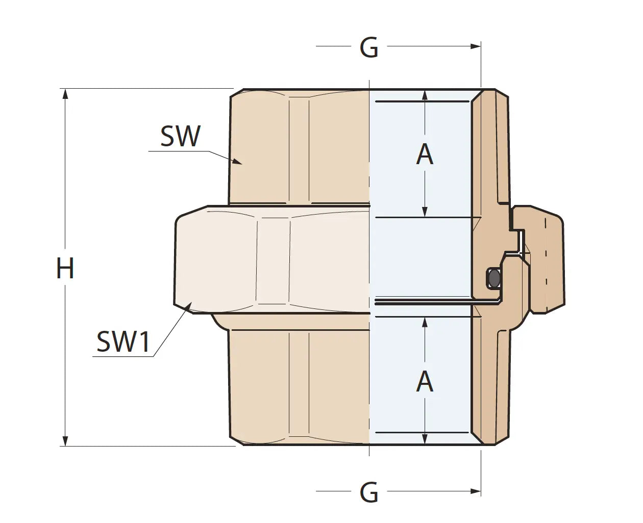 BRONZ KONİK REKOR 1.1/2'' GUIDI