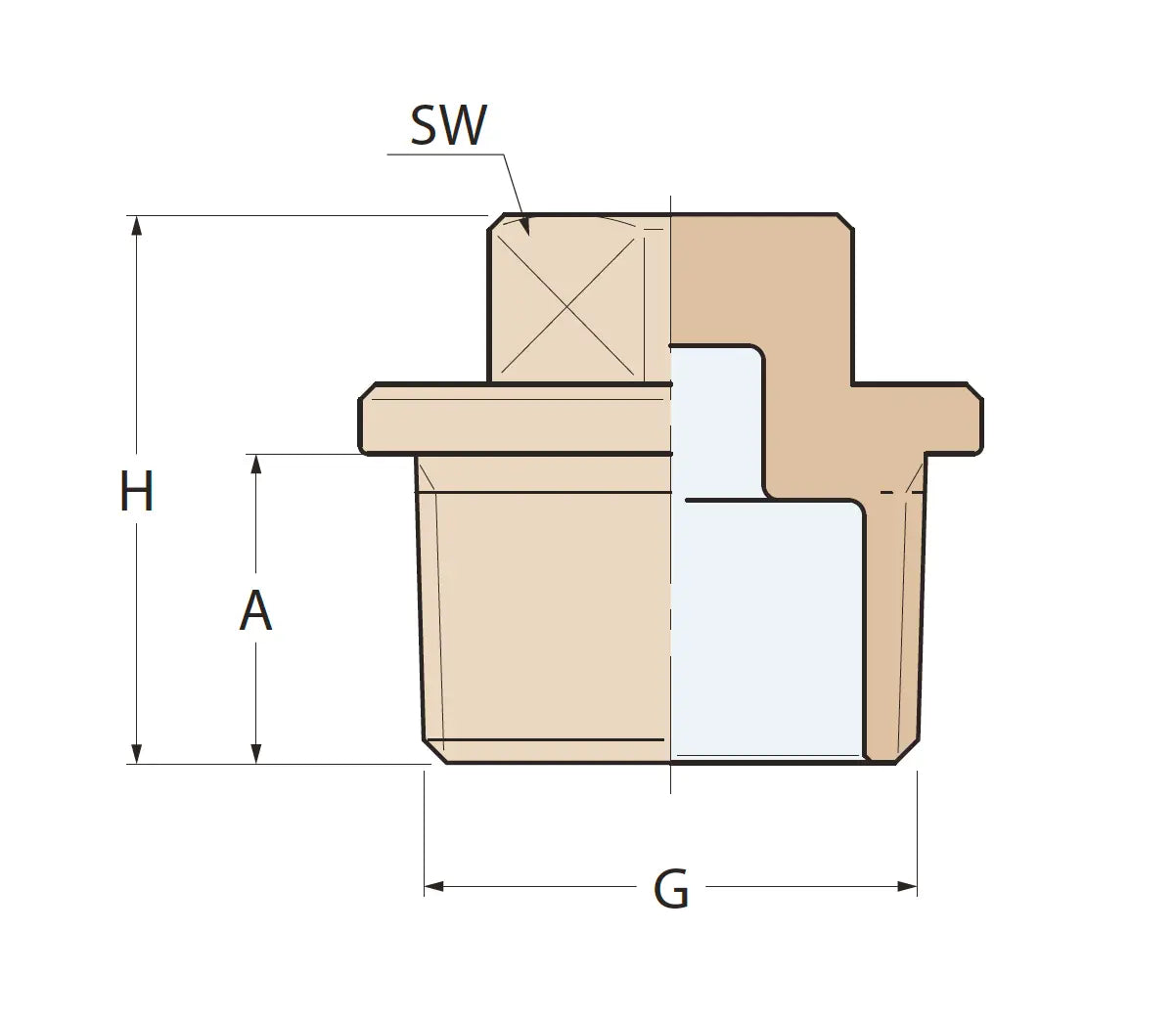BRONZ KÖR TAPA 1'' GUIDI