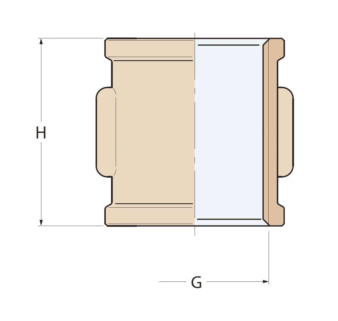 BRONZ MANŞON 1''1/4 GUIDI