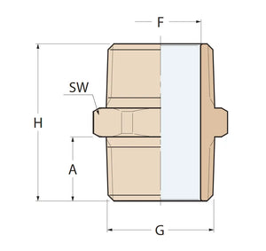 BRONZ NİPEL 1/2'' GUIDI