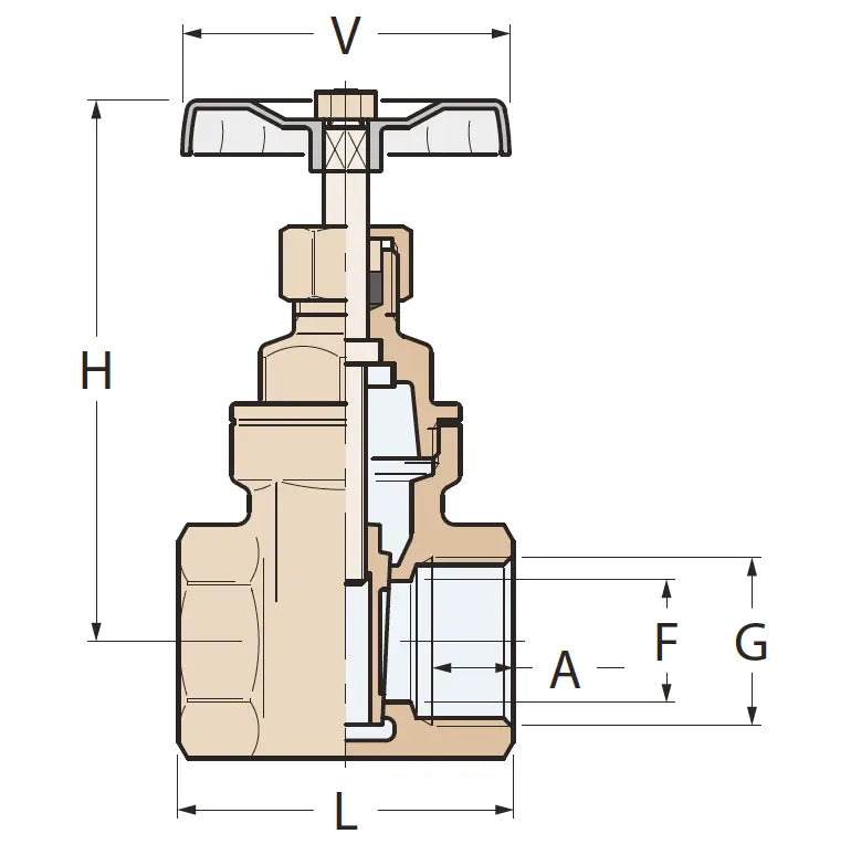 BRONZ ŞİBER VANA 1/2'' GUIDI