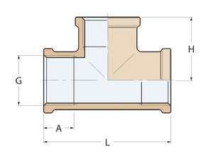 BRONZ T BAĞLANTI 1''1/2 GUIDI
