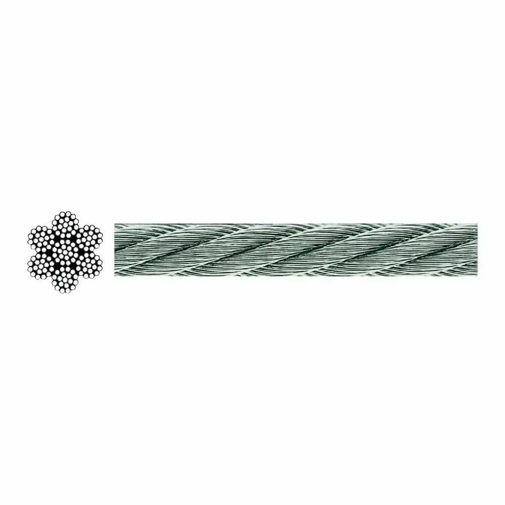 Beyaz Kaplı (izloleli) Paslanmaz Halat (7x19) 4-6 mm / Metre Fiyatıdır Mas Mare