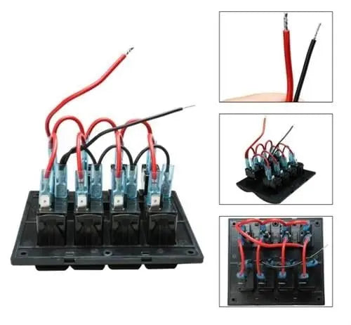 Bfy 4'lü Switch Panel,Mavi Işıklı ve Otomatik Sigortalı Bfy