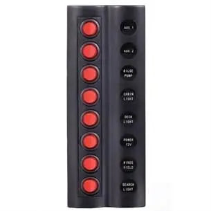 Bfy 8'li Switch Panel, Işıklı ve Otomatik Sigortalı Bfy