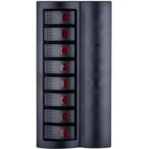 Bfy 8'li Switch Panel,Kırmızı Işıklı ve Otomatik Sigortalı Bfy