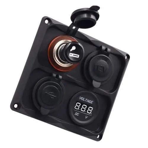Bfy Switch Panel 4'lü Usb + Voltmetre + S.Çakmaklık + Çakmaklık Bfy