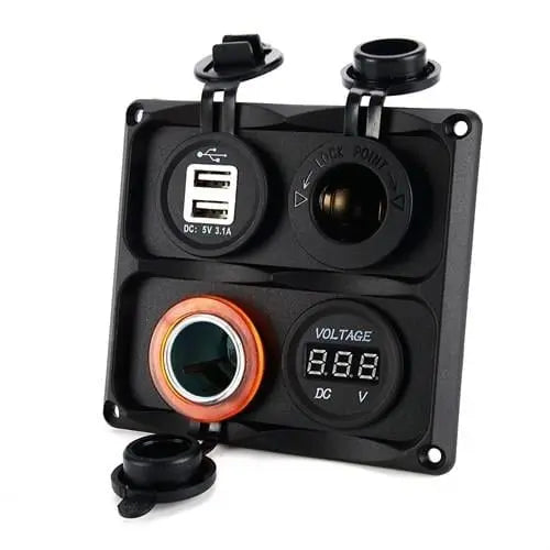 Bfy Switch Panel 4'lü Usb + Voltmetre + S.Çakmaklık + Çakmaklık Bfy