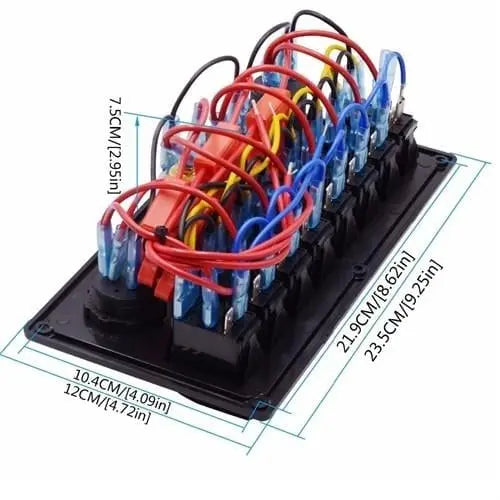 Bfy Switch Panel 8'li +Usb+Plastik Çakmaklık+ Çakmak+ Voltmetre Bfy