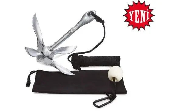 Bot ve JetSki Çıpası 1.5 Kg. 10 Metre İp + Kılıf + Karabina + Mantar Mas Mare