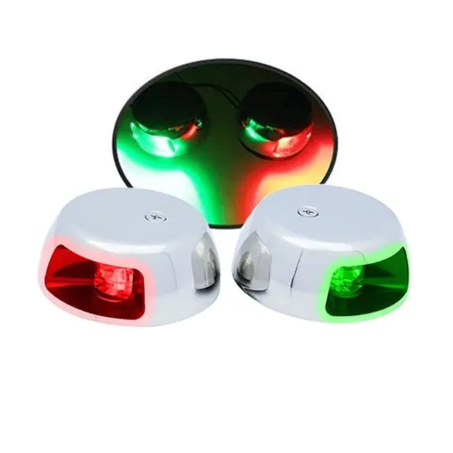 Burun İskele Sancak Feneri Krom Takım 12V Led Sealux