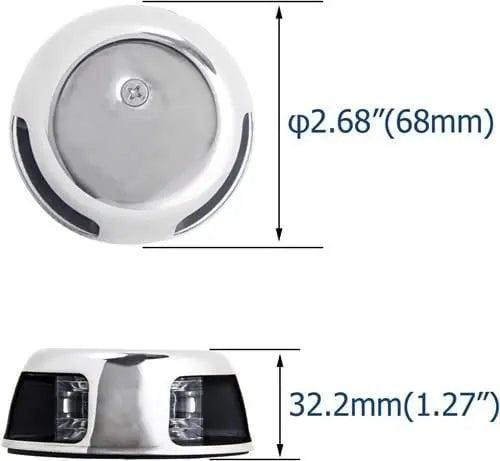 Burun İskele Sancak Feneri Tekli Krom 12V Led Sealux