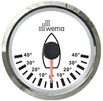 DÜMEN AÇI GÖSTERGESİ 52 mm KROM/BEYAZ WEMA