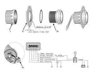 DÜMEN AÇI GÖSTERGESİ 85 mm SİYAH/SİYAH WEMA